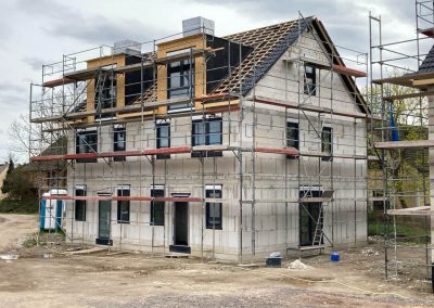 Baustelle in Köhra. Baufortschritt 12.04.2023